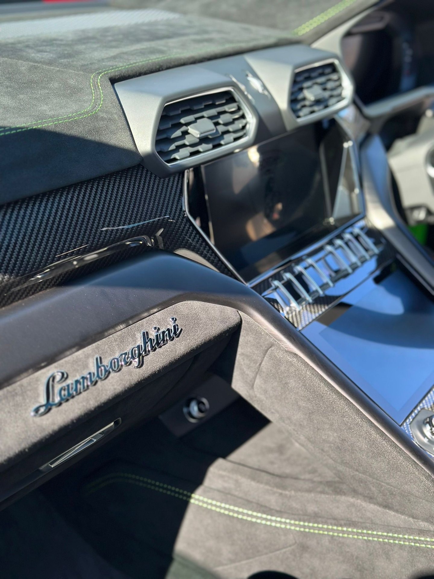 Lamborghini dashboard close-up