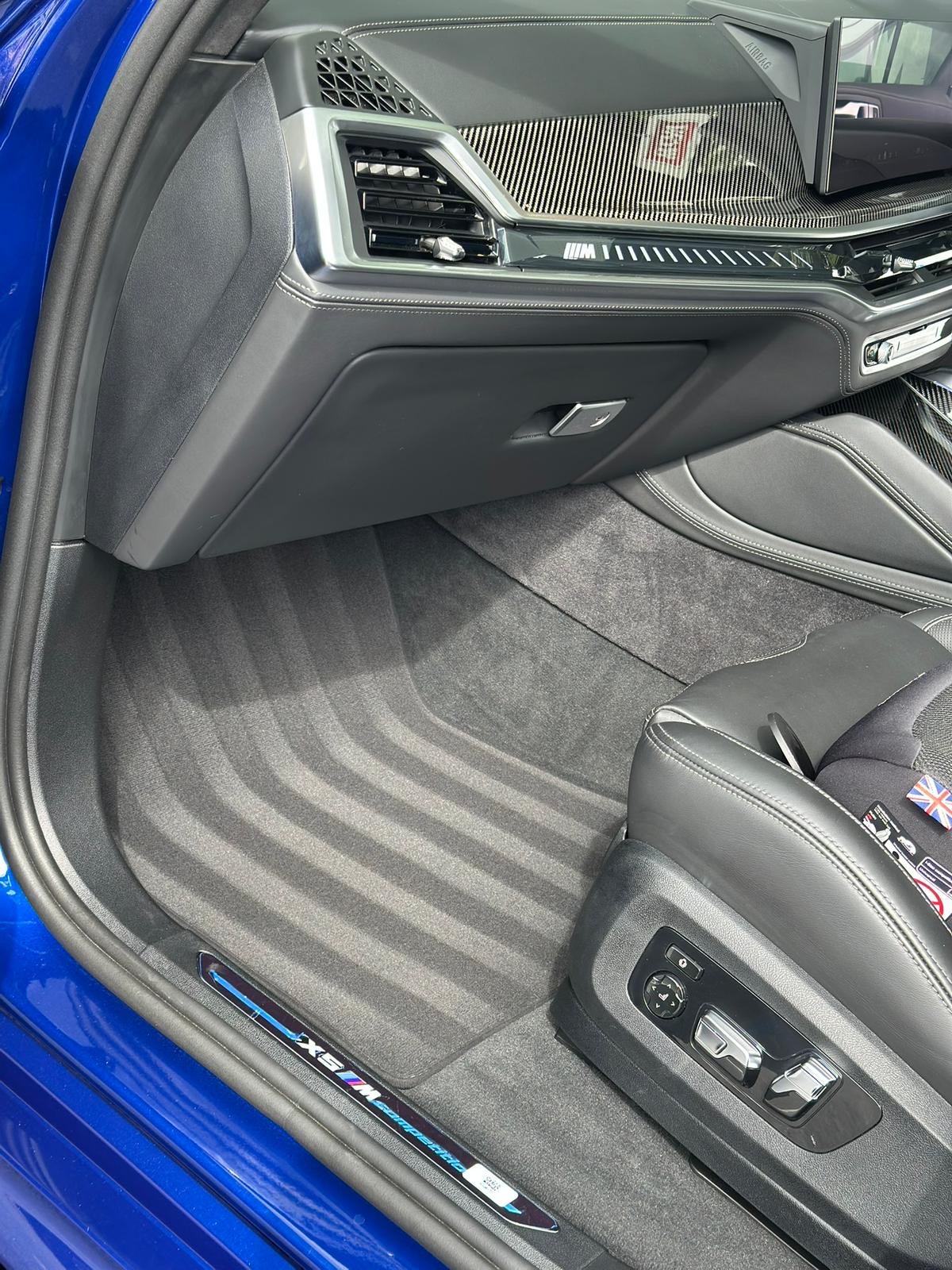 BMW X5 M Competition footwell
